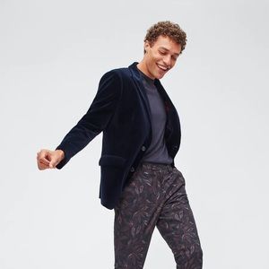 Men’s Alfani Navy Velvet Blazer